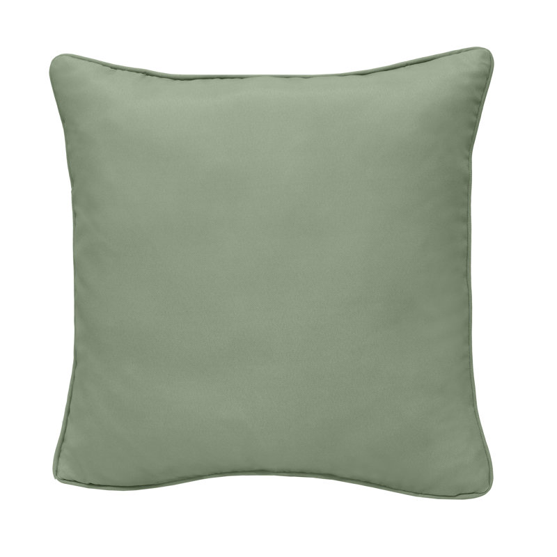 Outdoor Solid Pillow, Green, 18"H x 18"W