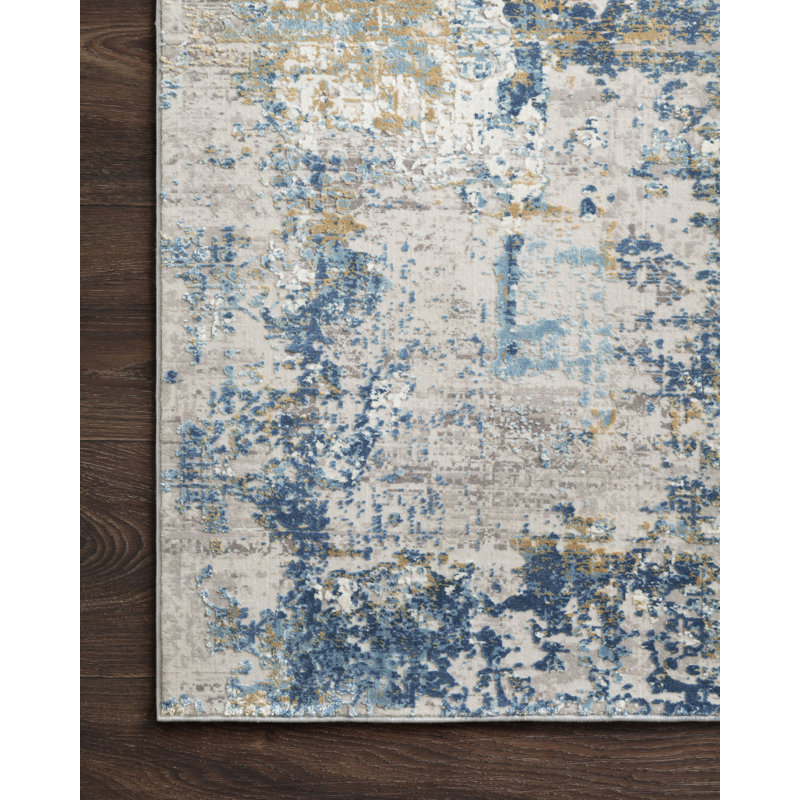 Jeffrey Viscose Abstract Indoor Rug, Runner 2'7" x 8'
