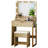 Dressing Table Set - 1 Drawer & 3 Compartments, 8 Dimmable Bulbs-1280163201