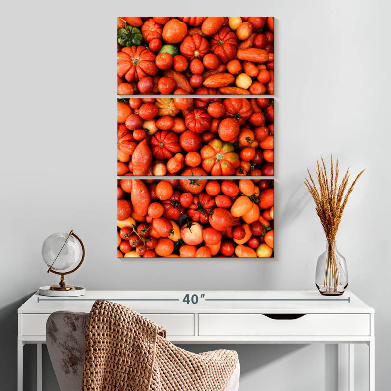 Yarlin Red And Orange Vegetables, 32" H x 20" W