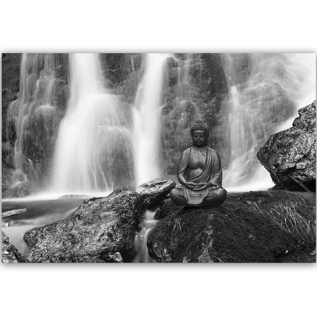 Leinwandbild Buddha Wasserfall