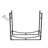 33-Inch Black Iron Firewood Rack