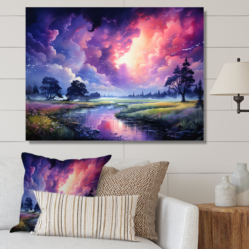 «Storm Dancing Rainbows I» sur toile, Toile tendue, H 34 po x l 44 po x P 1,5 po