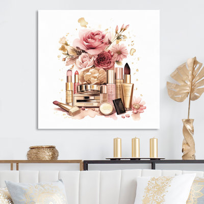 " Pink And Gold Cosmetics Boho Chic Beauty Make-Up "