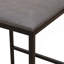 Bar Stool with Backrest Set of 2 Counter Height Upholstered Bar Chairs with Footrest-2119934828