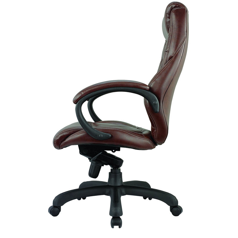 Fauteuil de direction en cuir véritable Tauber, Brun chocolat