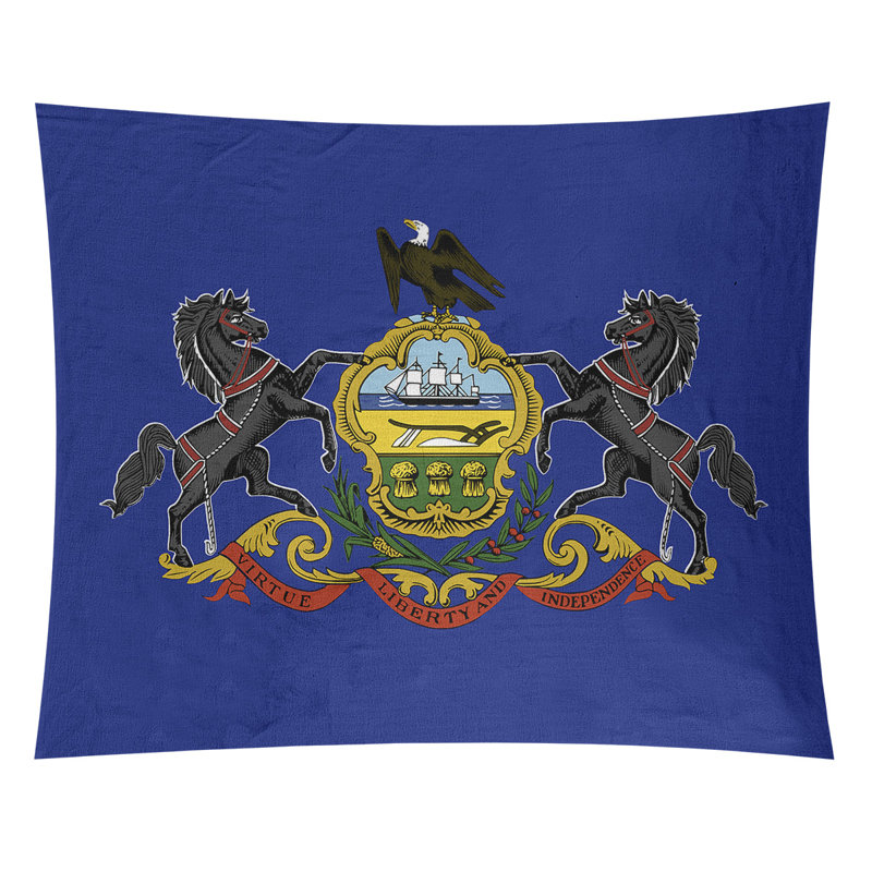 Tapisserie de pennsylvanie flag Enrik, Intérieur / extérieur, H 60,5 po x l 81,5 po