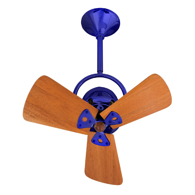 16" Bianca Direcional 3 Blade Ceiling Fan, 5" Downrod, Mahogany, Safira