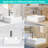 Aquaterior White Ceramic Rectangular Vessel Bathroom Sink