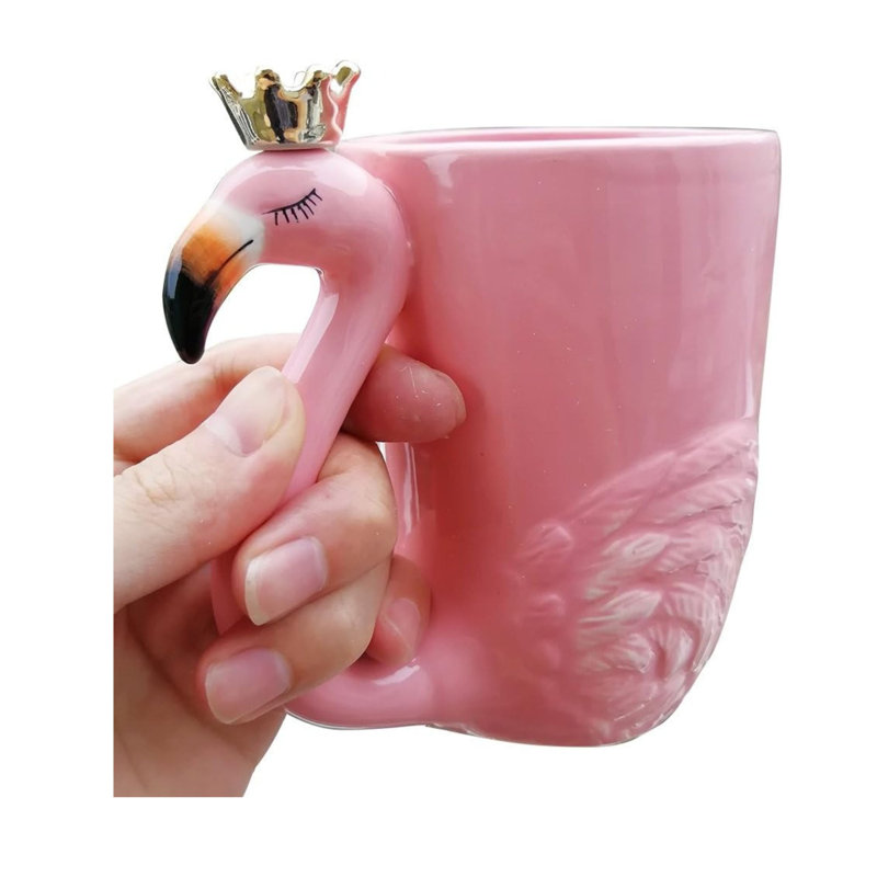 Grande tasse en céramique 16 oz flamant rose