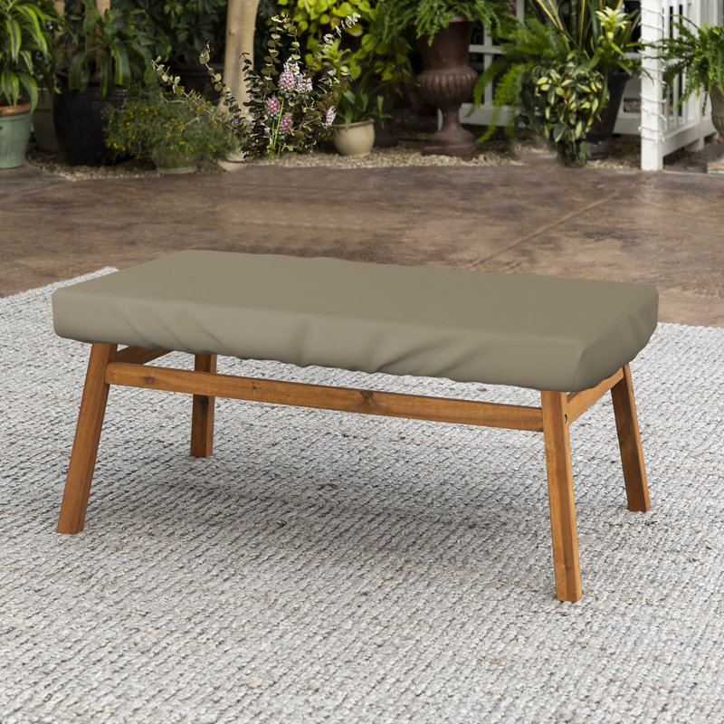 Heavy-Duty Multipurpose Rectangle Patio Table Top Cover, Waterproof Outdoor UV-Resistant Table Cover, Beige