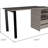 Light Gray 2-Drawer 2-Shelf Writing Desk With Modern Finish And Sturdy Metal Legs, Perfect For Organized And Stylish Workspaces.