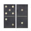 2 décorations sur toile - tons de noir profond, décoration murale facile à accrocher par rainures, impressions audacieuses avec finition texturée, intérieur