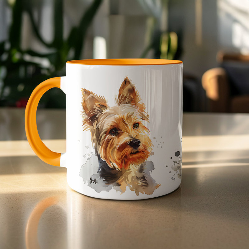 Ceramic Coffee Mug, Orange, 2