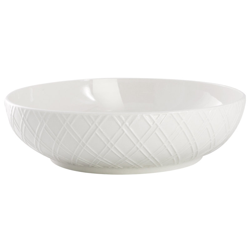 Gibson Home Great Essentials 2 Piece Fine Ceramic 8.2in Dinner Bowl Set in White