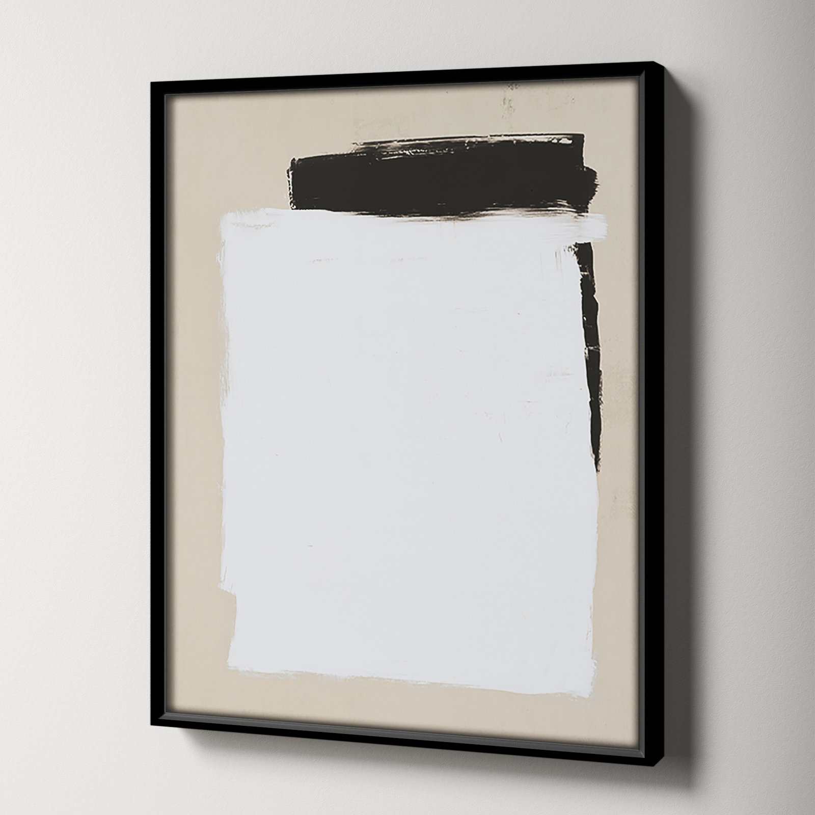 Two Mirrors, 29.5" H x 23.5" W, Framed Canvas, Black