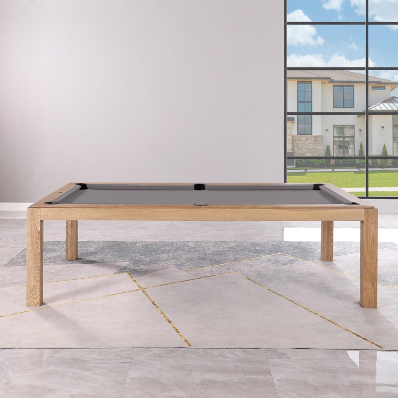 Table de billard Ashmont, 7 pi, Frêne Rétro, Gris acier