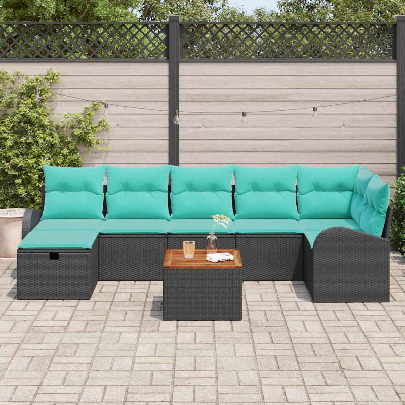 Ensemble de canapé de jardin avec coussin vidaXL 8 pièces vidaXL