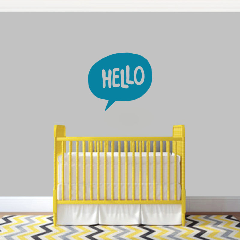 Text & Numbers Non-Wall Damaging Wall Decal, Teal