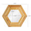 Miroir hexagonal 18,5 "avec écran en bois robuste pour les murs de la maison-1456322330