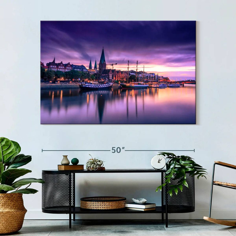 Lever de soleil mauve Nicci Bremen, H 34 po x l 51 po