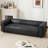 Faux Leather Upholstered Square Arms Sofa-284300786