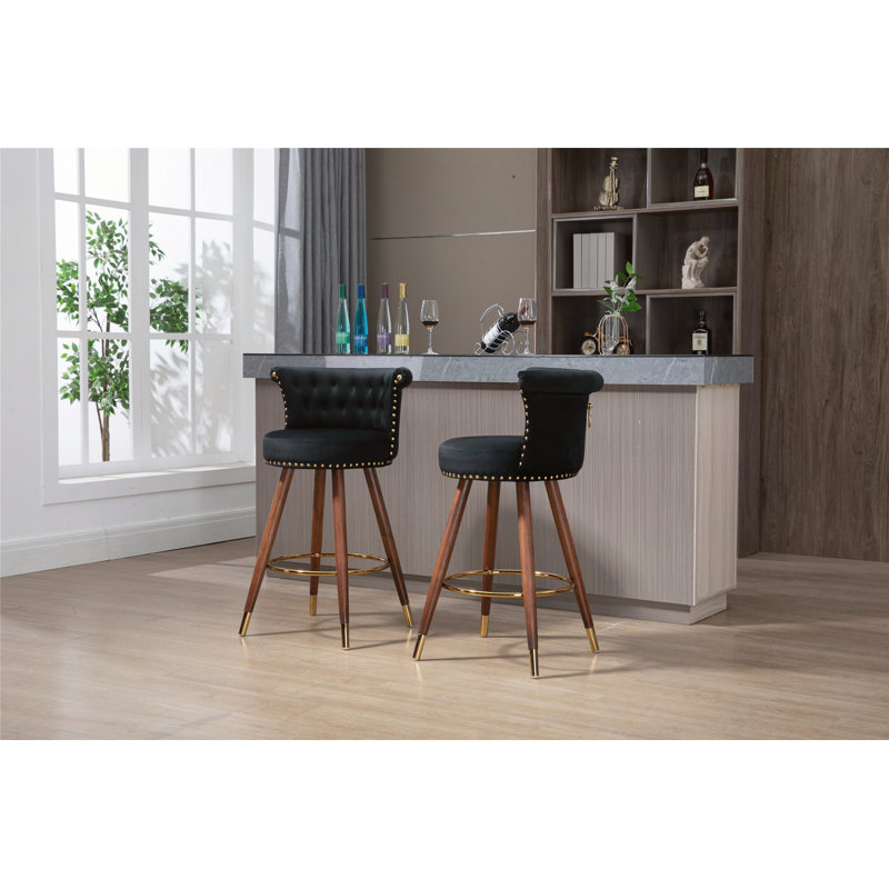 Versatile Swivel Bar Stools with Backrest and Footrest for Different Settings