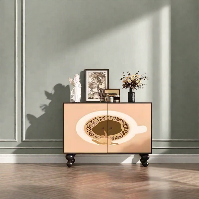 Armoire de rangement en bois de frêne avec deux portes