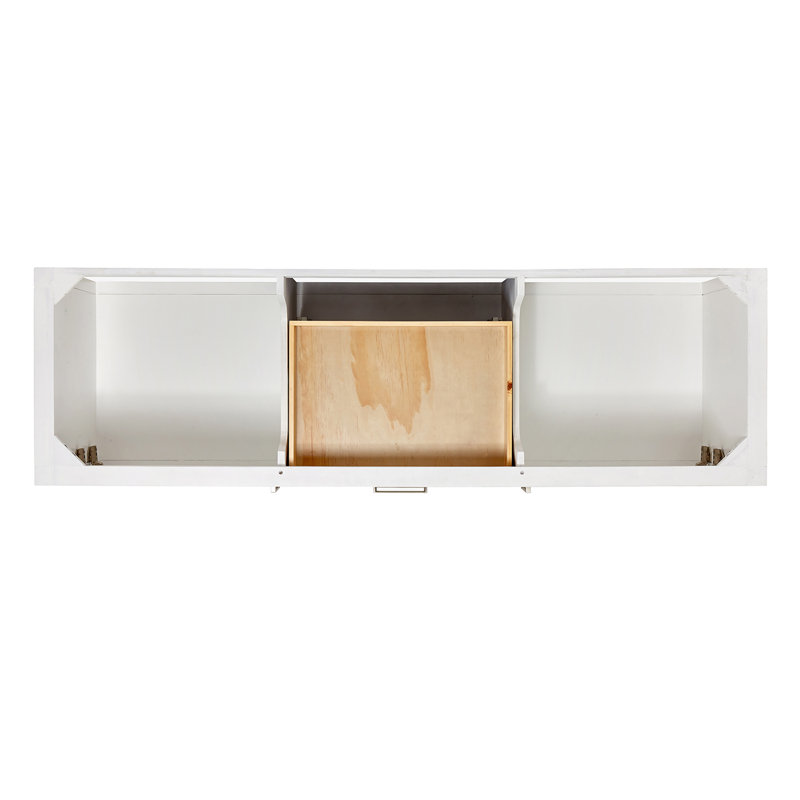 Bayhill 73'' W Double Vanity, Carrara White Quartz, White, Oval