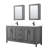 Daria 72'' Double Bathroom Vanity with Carrara Marble Top with Mirror-70404268-70404269-70404270