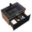 Meuble-lavabo simple flottant simple 30 po avec lavabo à surface solide Dhruven