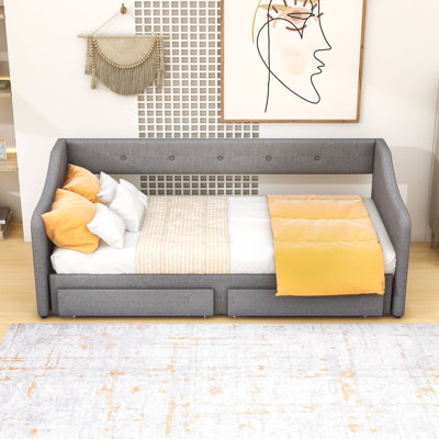 Twin XL Two Drawers Upholstered Daybed