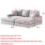 86,6 pouces Velours côtelé de salon avec coussins et repose-pieds - Mobilier confortable à assise profonde pour 3 utilisations à la maison