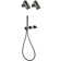 Solid Brass Temperature Display Shower System with Rough-in Valve