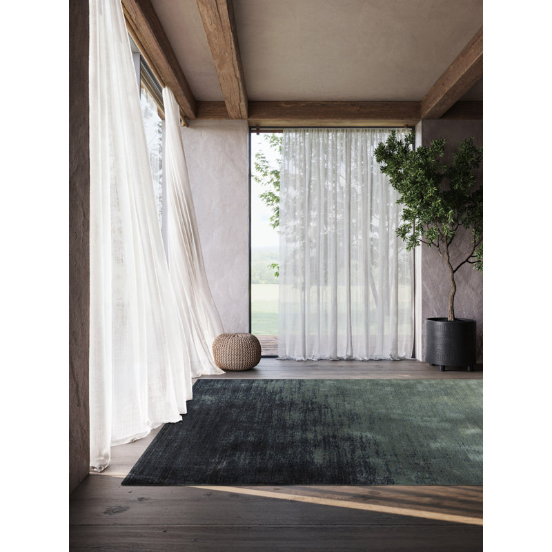 Galleria Power Loom Polypropylene Rug, Black/Green, Rectangle 160 x 230 cm