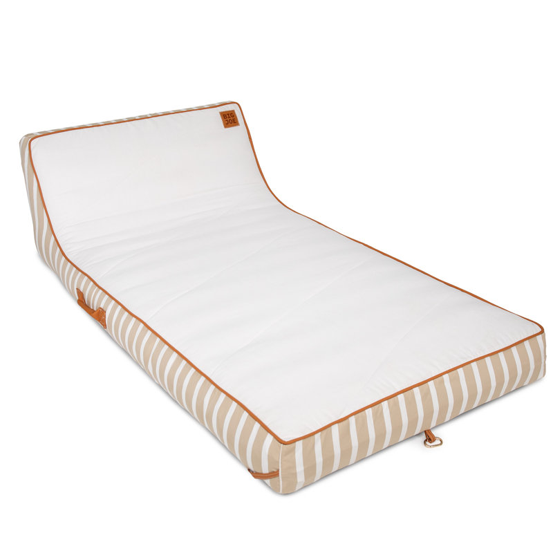 Flotteur de piscine Big Joe Lux Chaise Premium, Cape Stripe, protégé contre les rayons UV, Noir / blanc, Simple