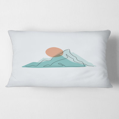 Moon over Mountains II Rectangular Pillow Cover & Insert