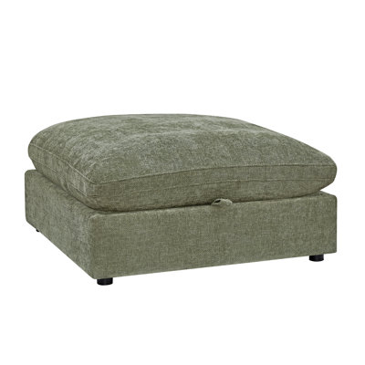 Parkton 5 Piece Chenille Upholstered Sectional Sofa,  L-shaped Modular Couch Sofa for Living Room
