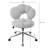 Kurland Upholstered Swivel Armless Home Office Chair Height Adjustable Task Chair-298781517
