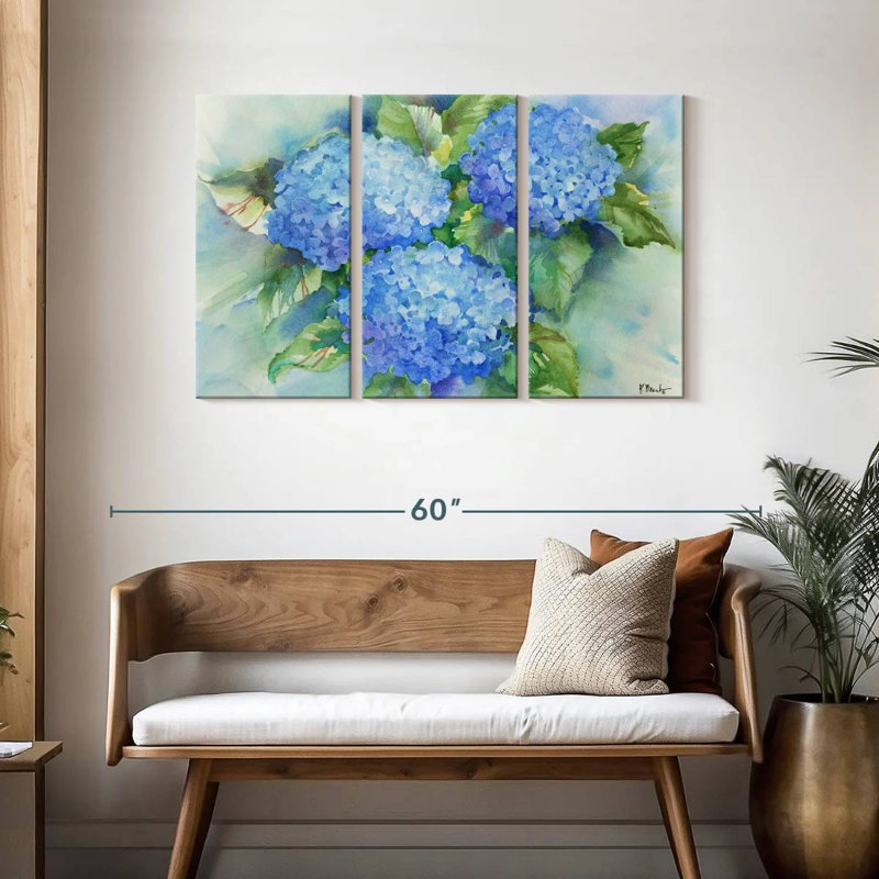 Harnek Sky Blue Hydrangeas, 28" H x 45" W