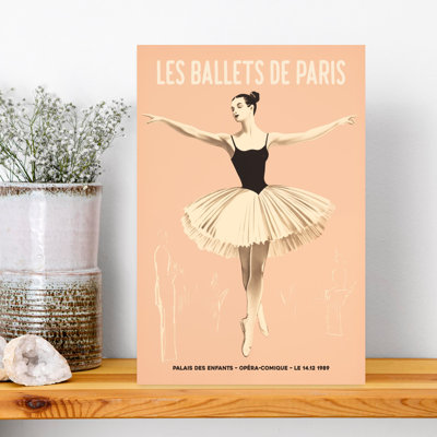 Classic Ballerina On Pointe by Andreas Magnusson - Wrapped Canvas Print