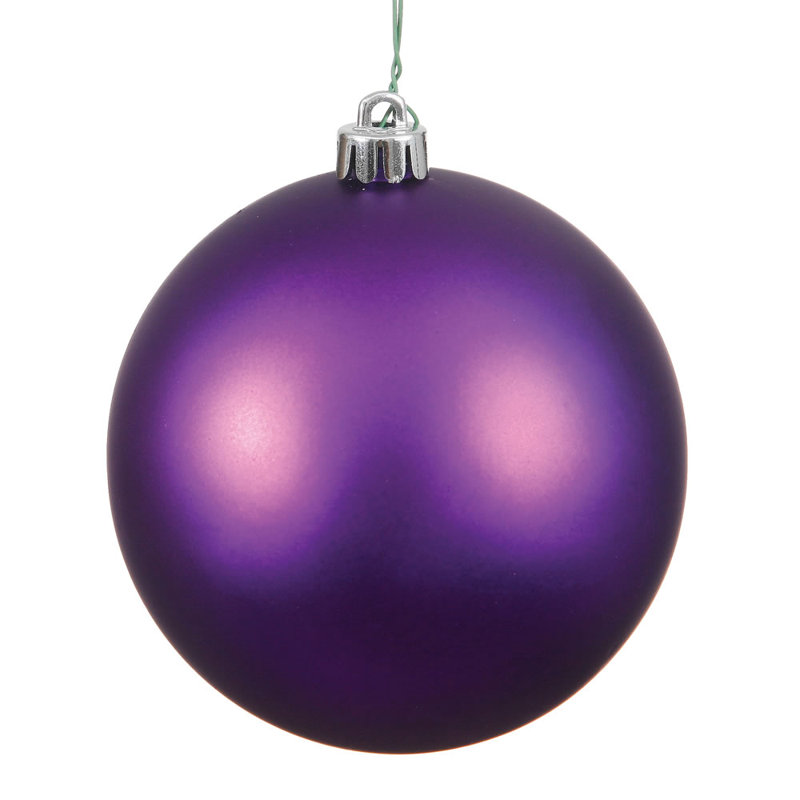 Ornement boule à boule percée uv sequin, Prune