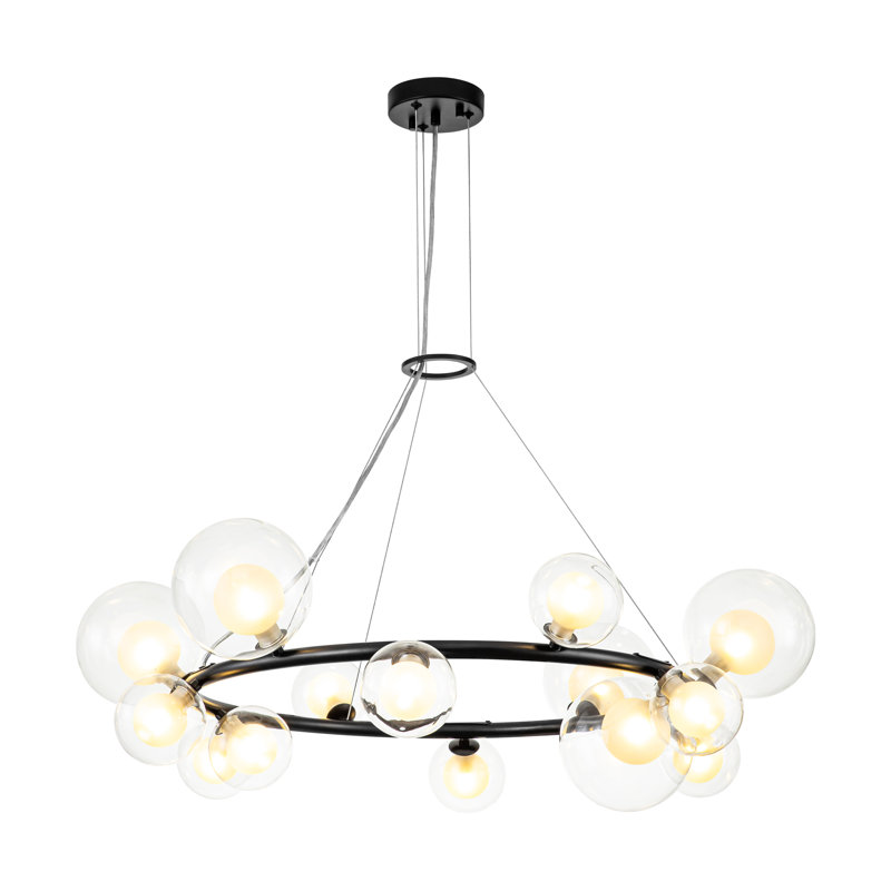 Zahara 14-Light Chandelier, Noir