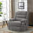 Ameiah Upholstered Gray Chenille Manual Push Back Recliner Chair with Wingback-2142826886