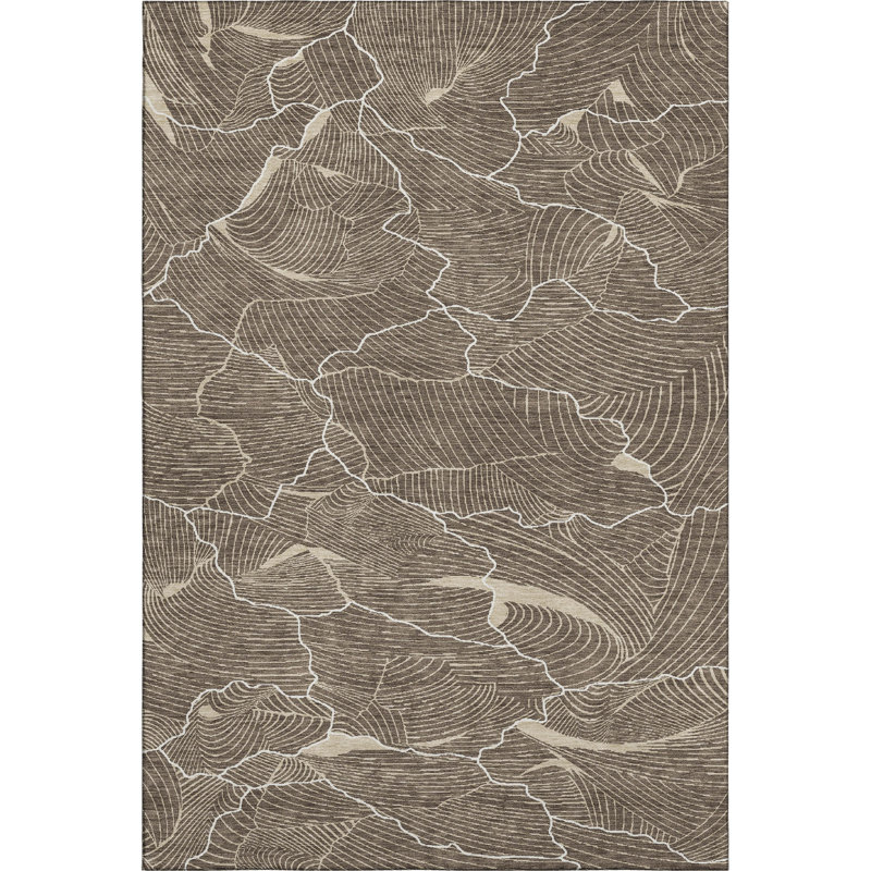 Premium Machine Washable Cossette AMF1048 Lines Rug, Rectangle 10' x 14'