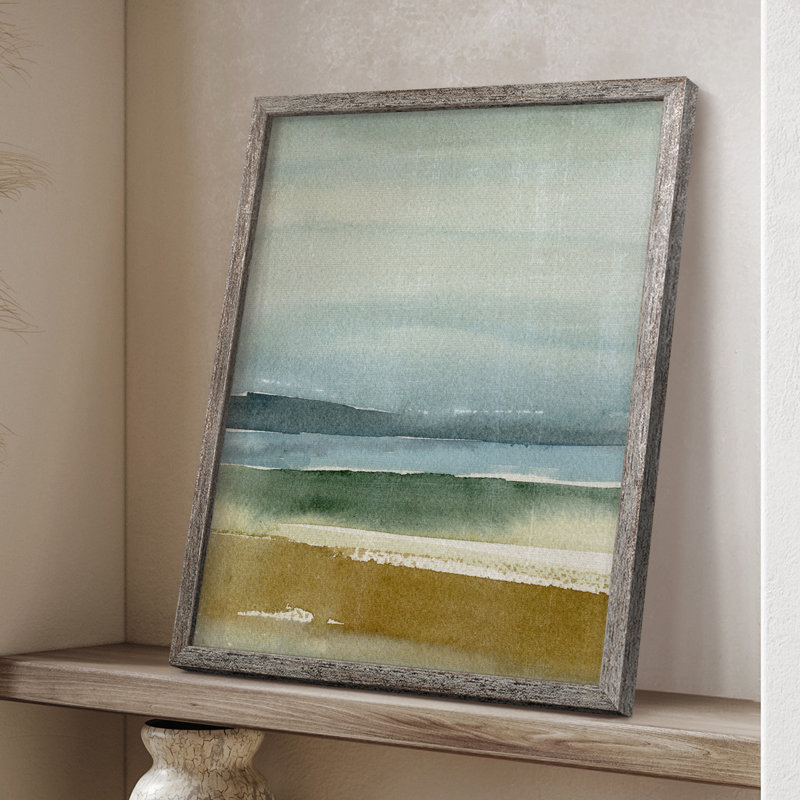 Ochre Outlook II Framed Print - Solid Wood, 11" H x 9" W