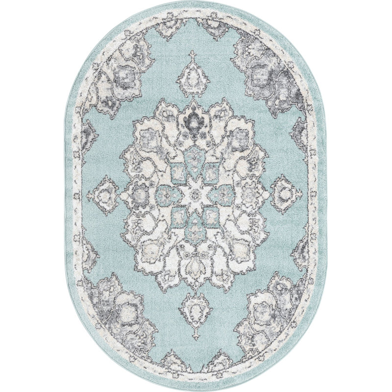Troayurgh Oriental Indoor Rug, Oval 4' x 6'