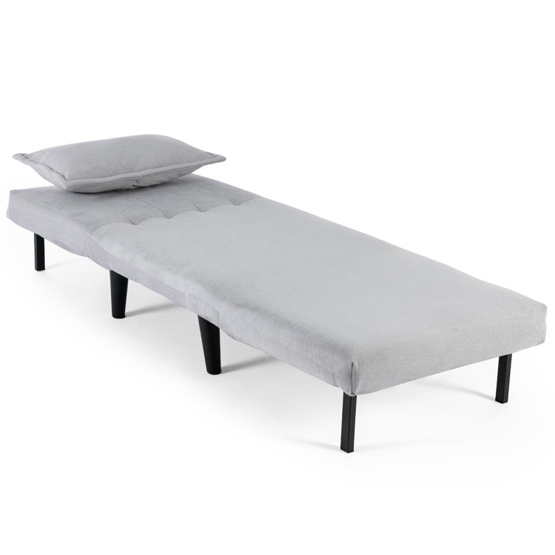 Naraya Upholstered 1 Seater Sofa Bed, Grey