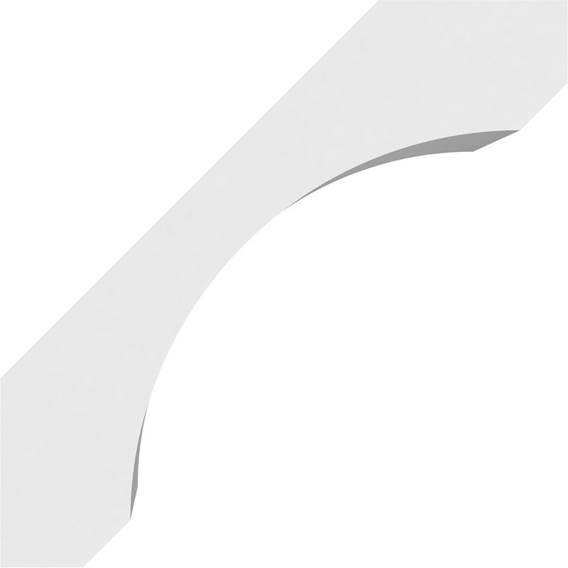 Attelle de genou standard en PVC de qualité architecturale, H 6 po x l 5 po x P 6 po