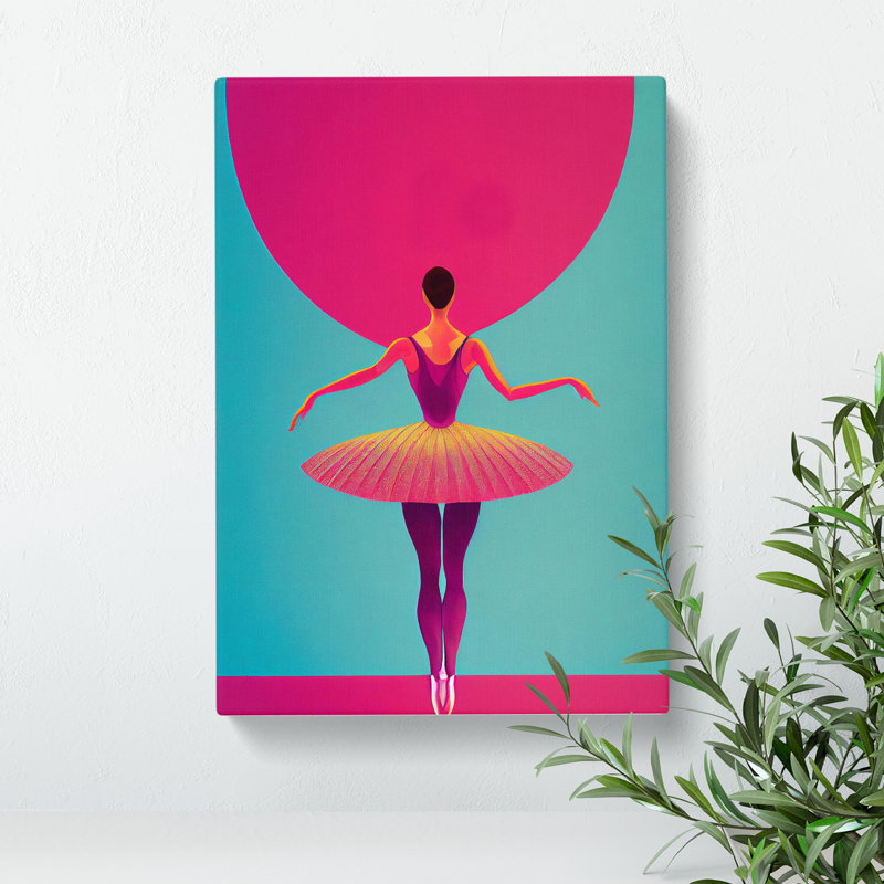 Pop Art Ballerina No.1 - Wrapped Canvas, 50cm H x 35cm W x 3cm D